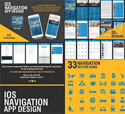 UI设计－导航程序界面：Navigation IOS App Design